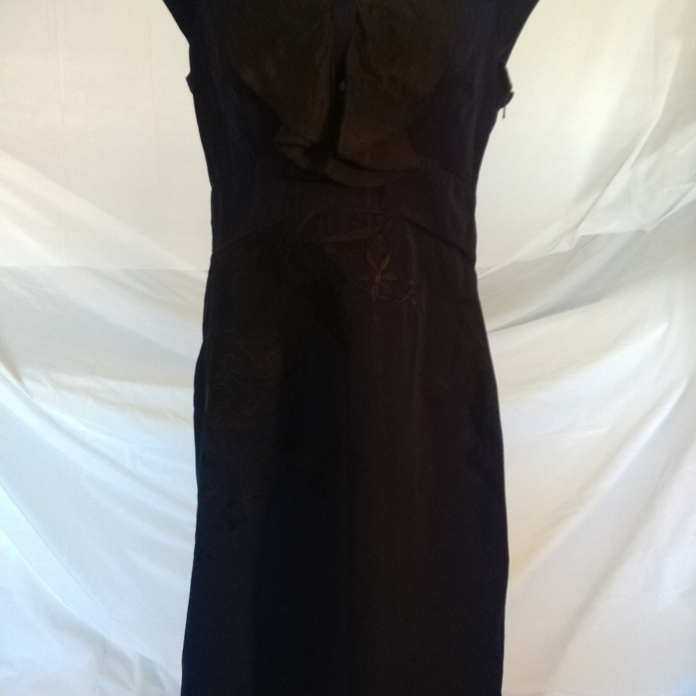 Florat Woman's Dress Size 2 Dark Blue Black Flower
